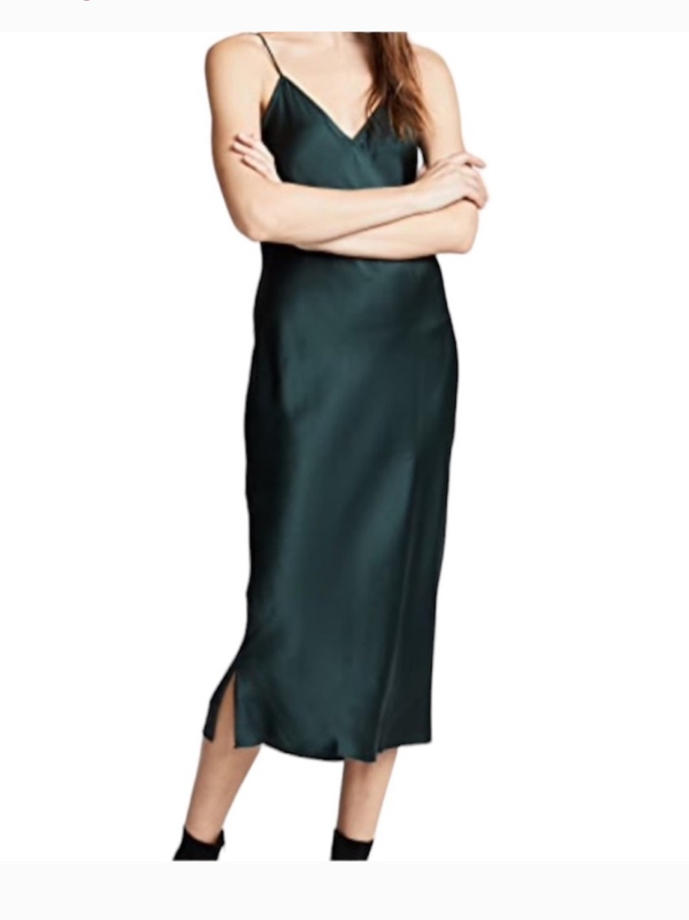 Cami NYC Emerald Green Slip Dress sz L